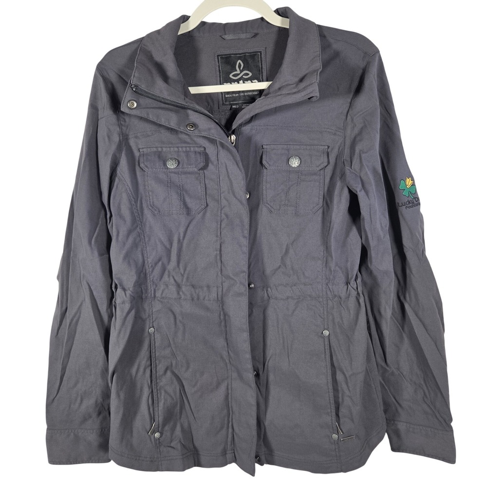Prana Jacket Womens Medium Gray Lucky Duck Foundation Utility Field‎ Gorpcore